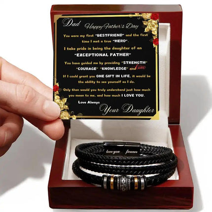 love you forever bracelet in mahogany box.
