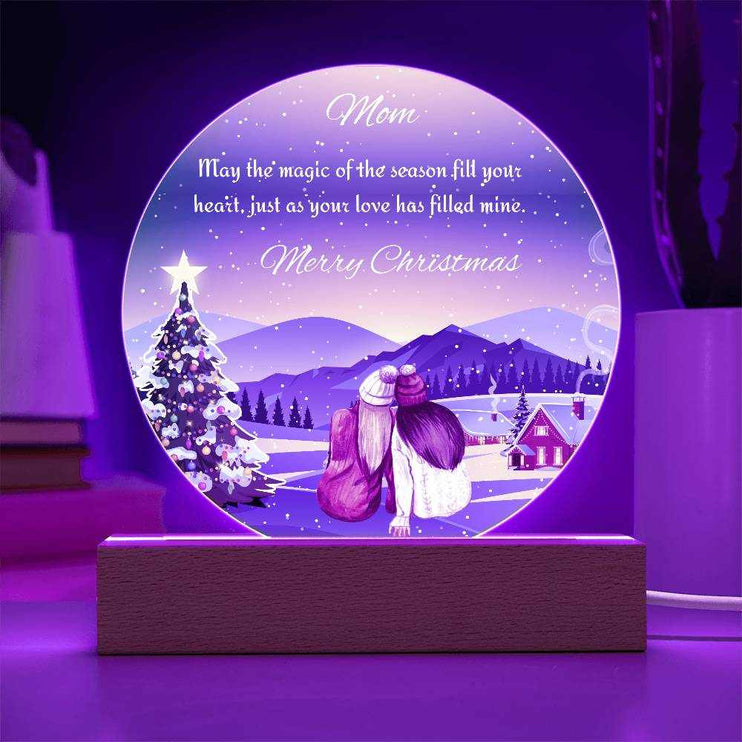 120v acrylic circle plaque