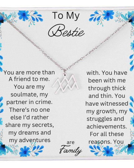 Zodiac Symbol Necklace with yellow gold finish and in a two-tone box