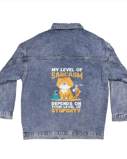 a DTG Denim Womens Jacket showing back of jacket