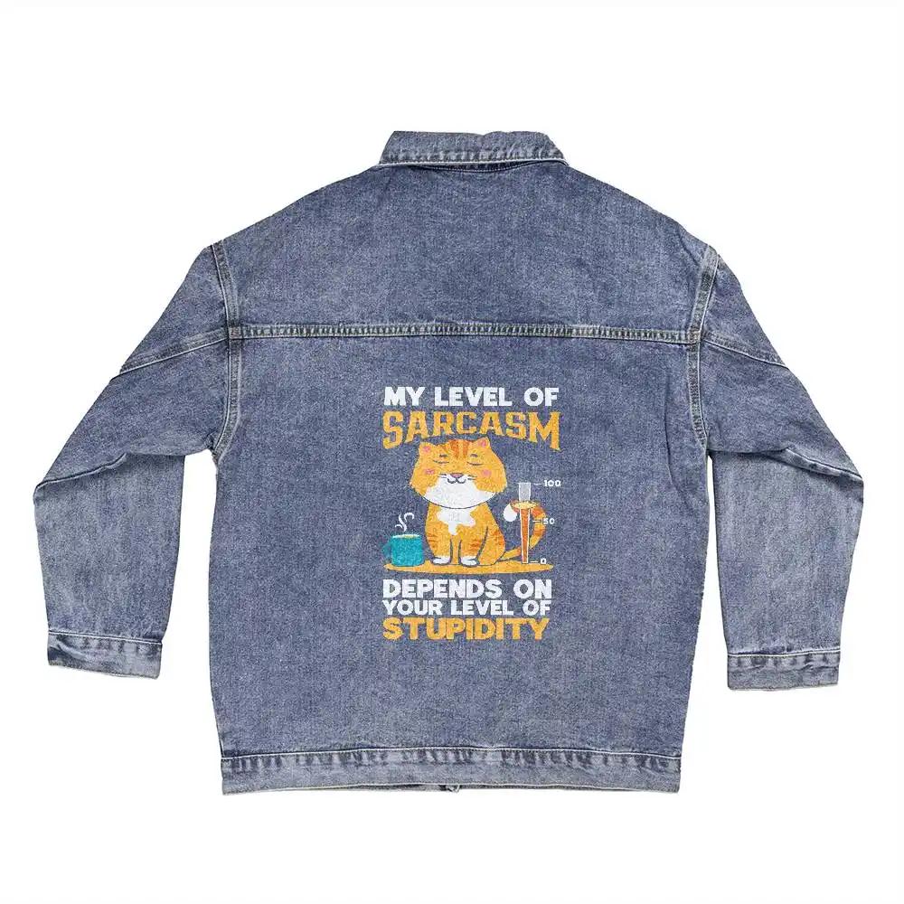 a DTG Denim Womens Jacket showing back of jacket