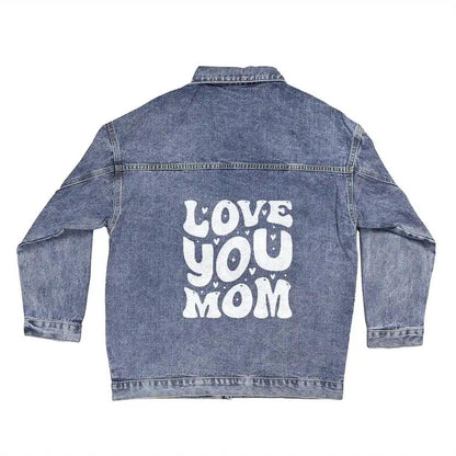 DTG Denim Womens Jacket showing print on back