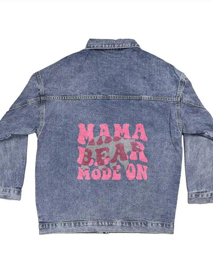 DTG Denim Womens Jacket showing back print