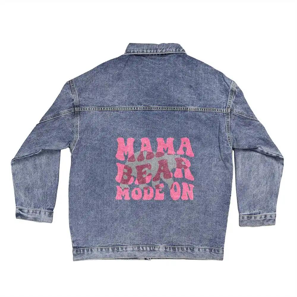 DTG Denim Womens Jacket showing back print