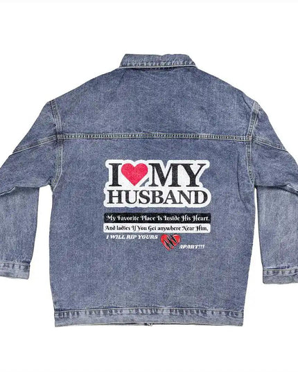 womens dtg denim jacket showing back