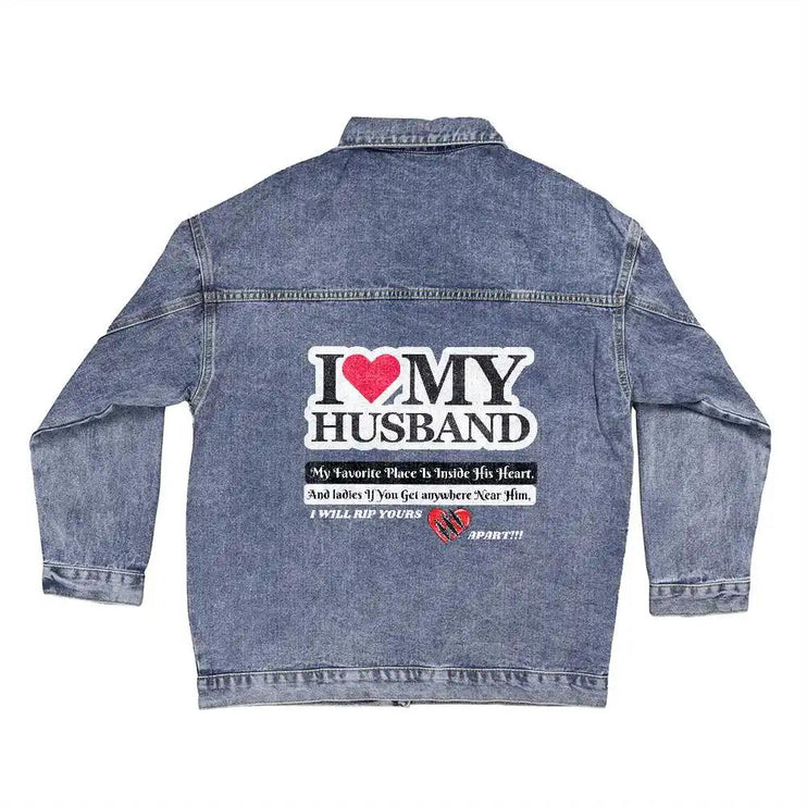 womens dtg denim jacket showing back