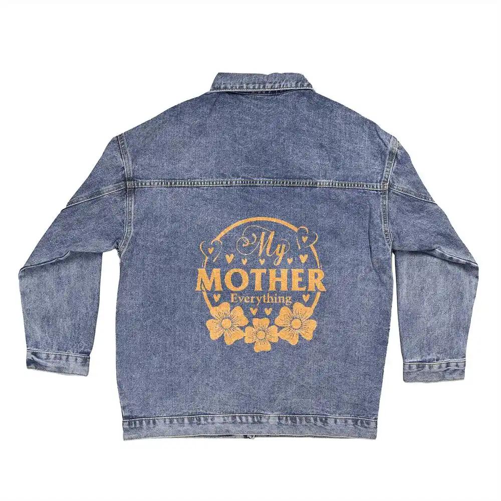 DTG Denim Womens Jacket showing back print