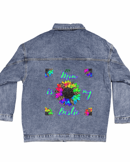 DTG denim jacket showing back print