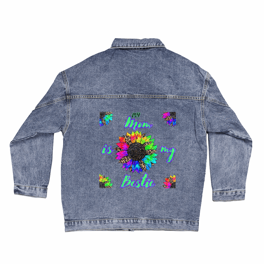 DTG denim jacket showing back print