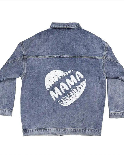 DTG Denim Womens Jacket showing back print