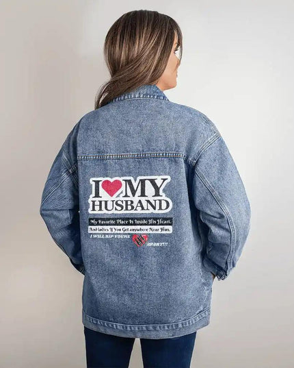 womens dtg denim jacket showing back small