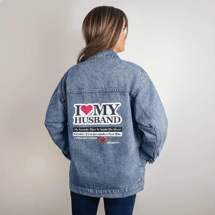 womens dtg denim jacket showing back small