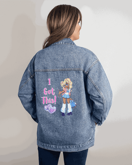 small dtg denim jacket showing back