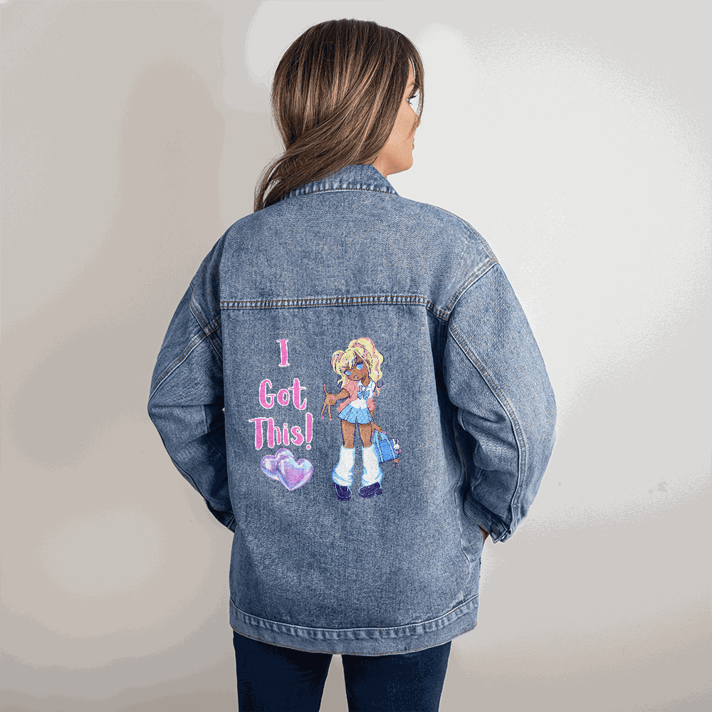 small dtg denim jacket showing back