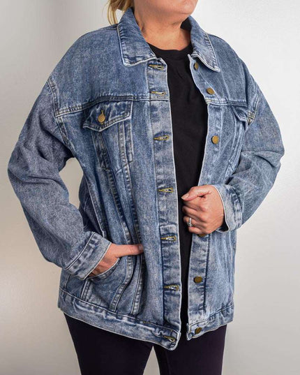 dtg denim jacket showing front size large