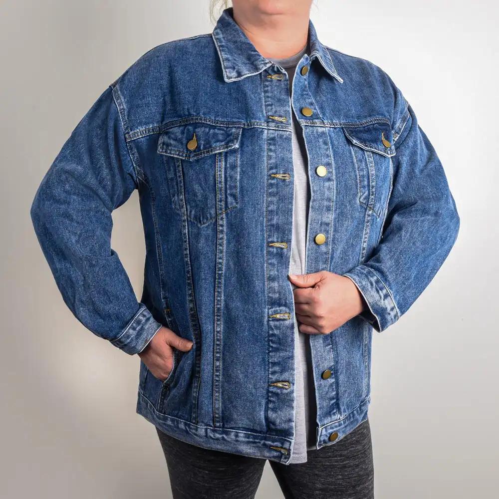 a DTG Denim Womens Jacket showing front side