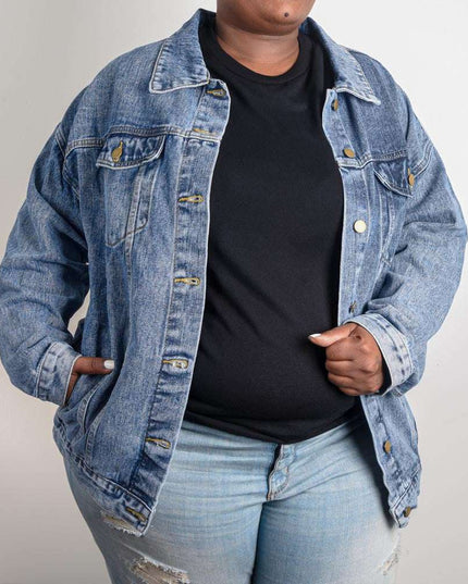 dtg denim jacket showing front size 2XL