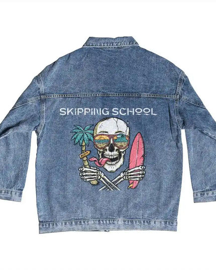 DTG Denim Jacket showing back design