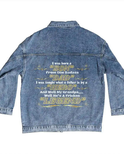 DTG Denim Jacket showing back design
