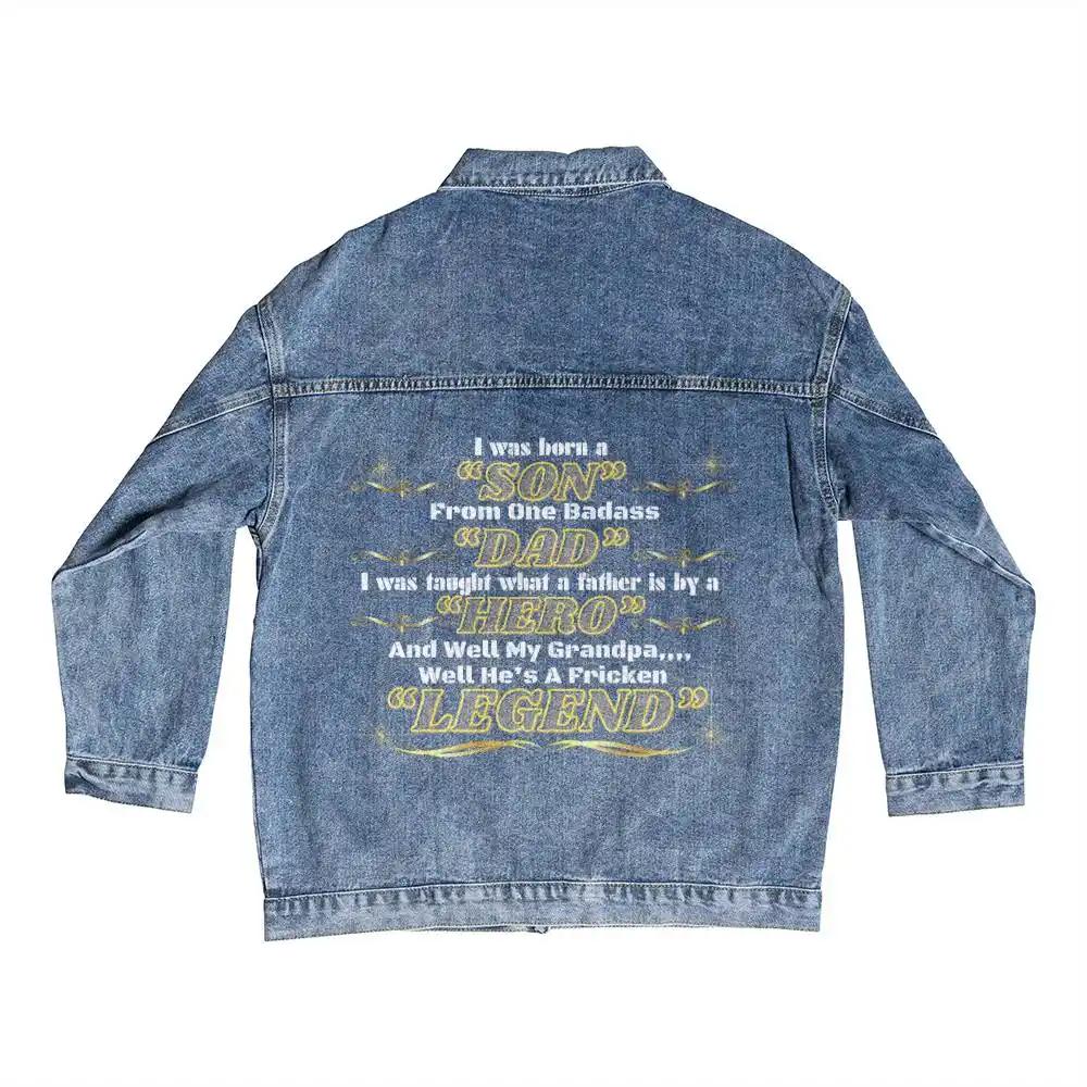 DTG Denim Jacket showing back design