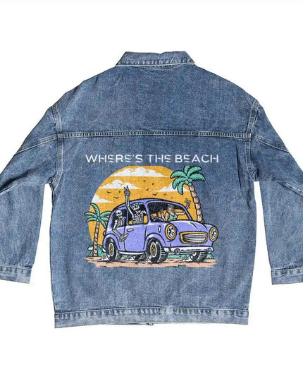 DTG Denim Jacket showing back design