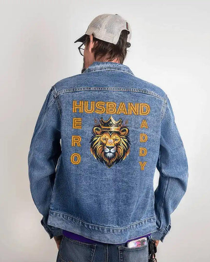 small men's DTG denim jacket back