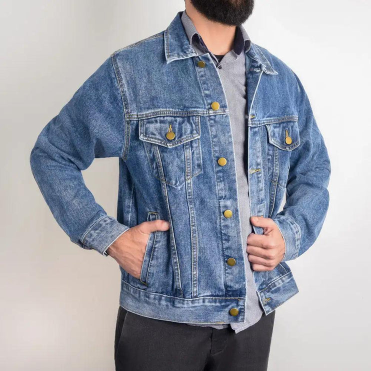 DTG Denim Jacket showing front small.