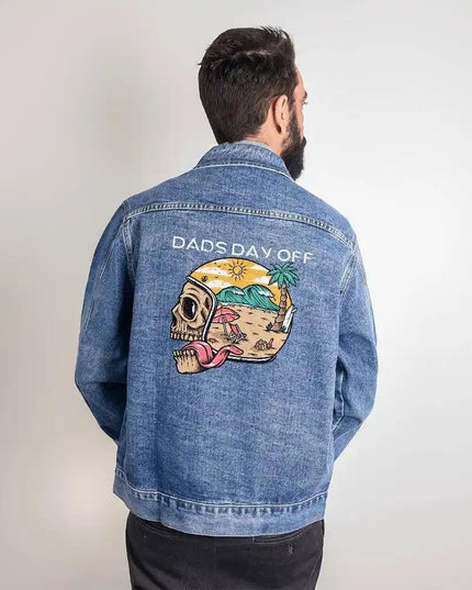 DTG Denim Jacket size medium showing back design
