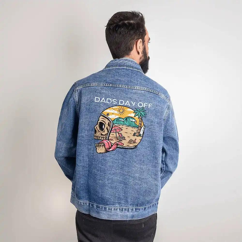 DTG Denim Jacket size medium showing back design