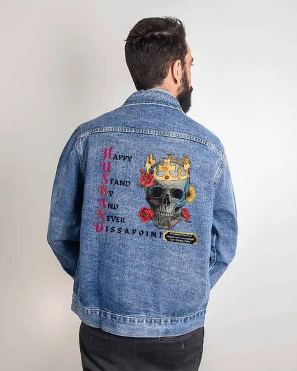 men's DTG denim jacket back small