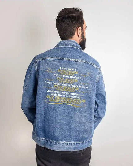 DTG Denim Jacket showing large size