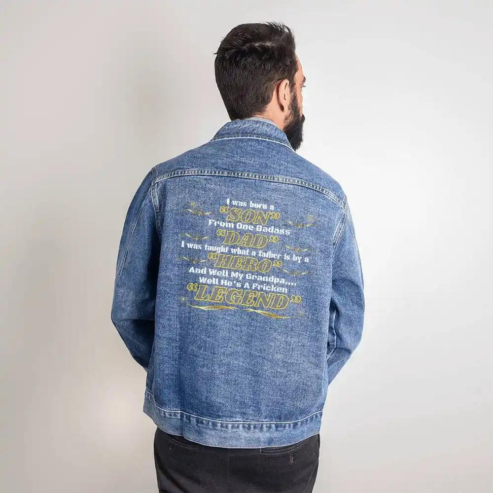 DTG Denim Jacket showing large size