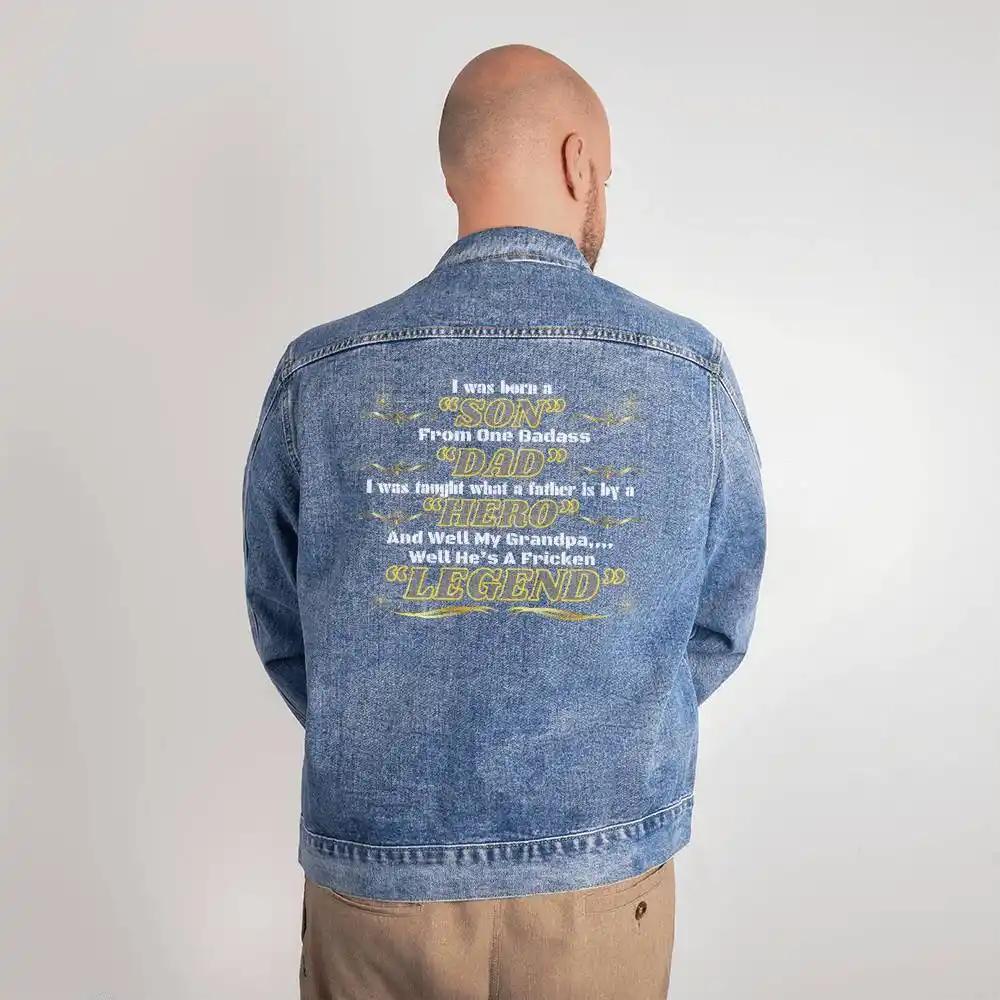 DTG Denim Jacket showing back of XL