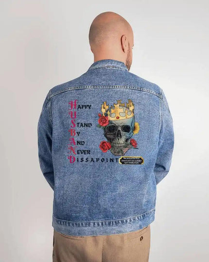men's DTG denim jacket back large