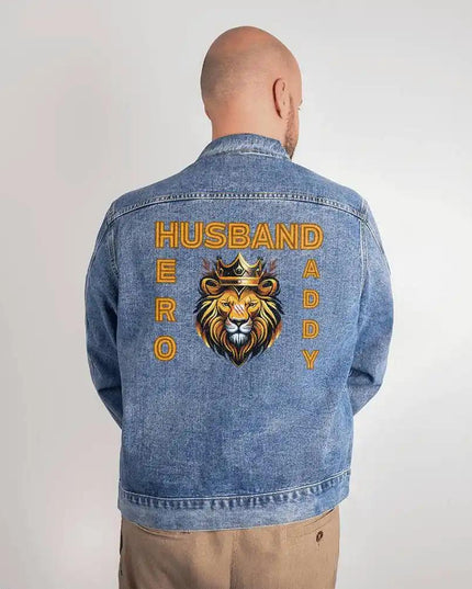 large men's DTG denim jacket back