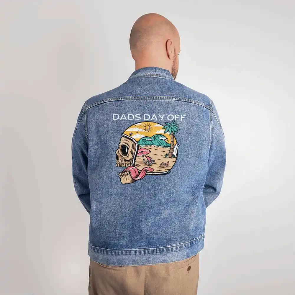 DTG Denim Jacket size large showing back