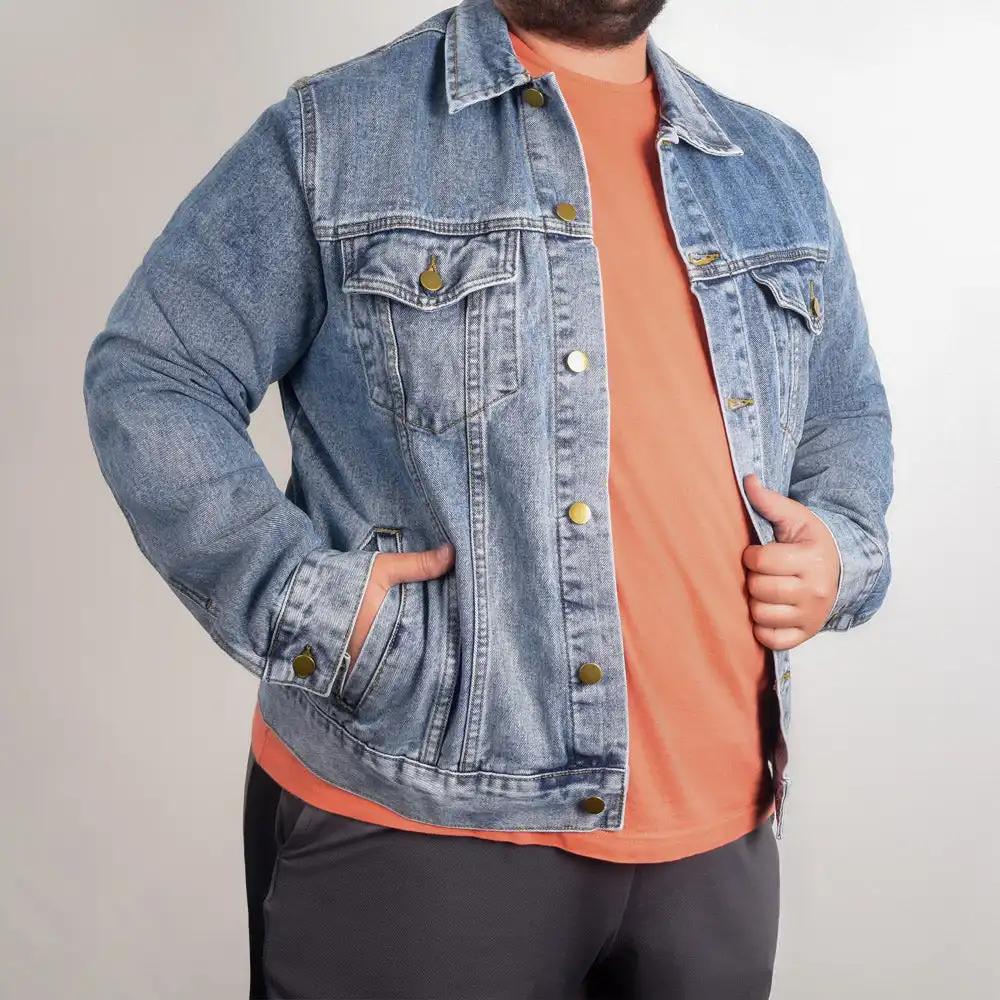 xl men's DTG denim jacket showing front