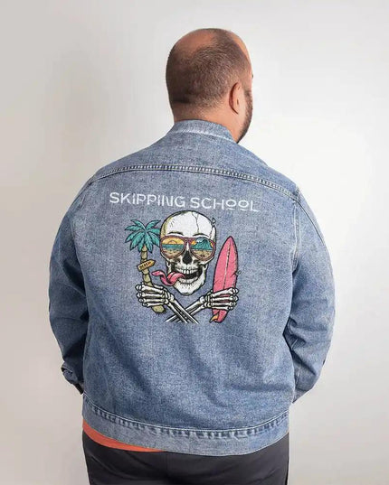 DTG Denim Jacket size XL showing back design