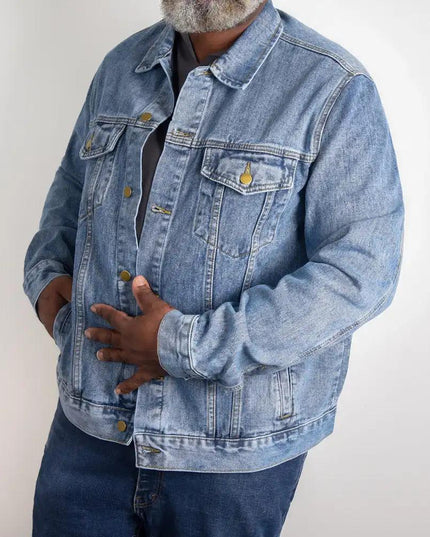 DTG Denim Jacket showing front 2XL
