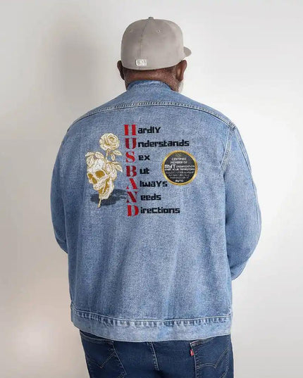 2xl men's DTG denim jacket showing back