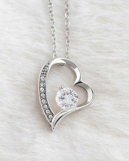 forever love necklace in a soft box
