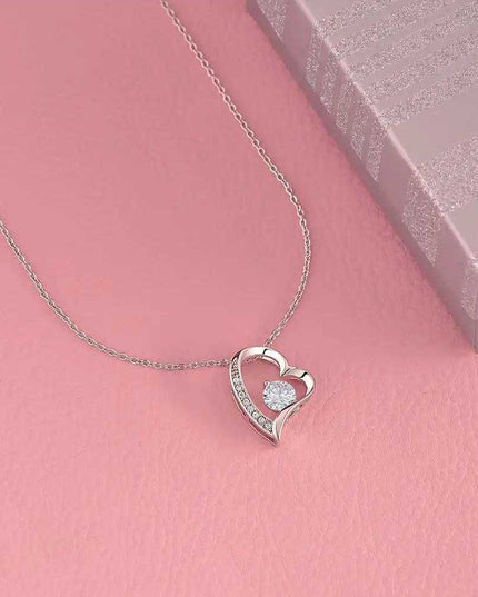 forever love necklace in a soft box