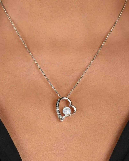 forever love necklace in a soft box