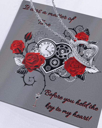 forever love necklace in a soft box