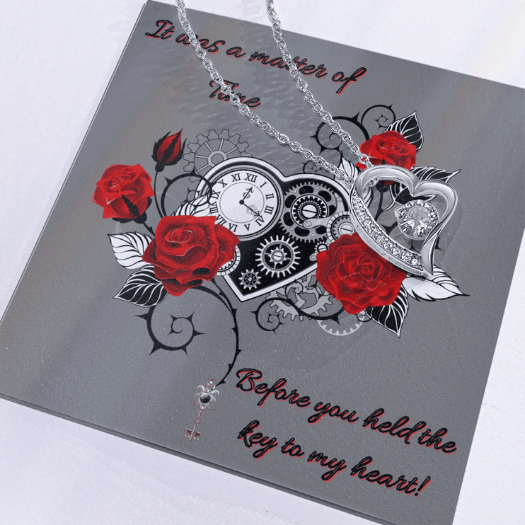 forever love necklace in a soft box