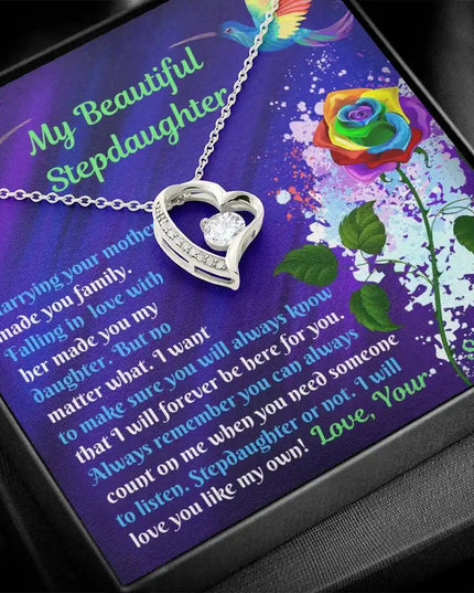 Forever Love Necklace white gold two-tone box