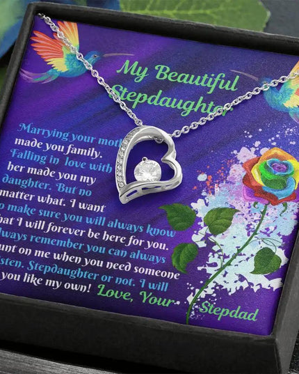 Forever Love Necklace white gold two-tone box