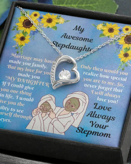 Forever Love Necklace white gold two-tone box 