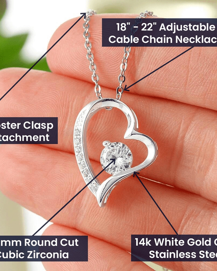 Forever Love Necklace product details chart