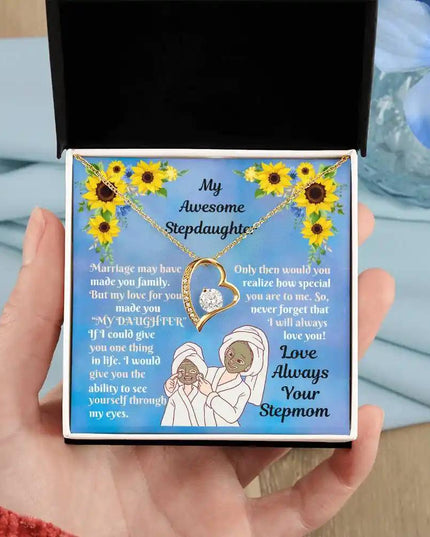 Forever Love Necklace yellow gold two-tone box